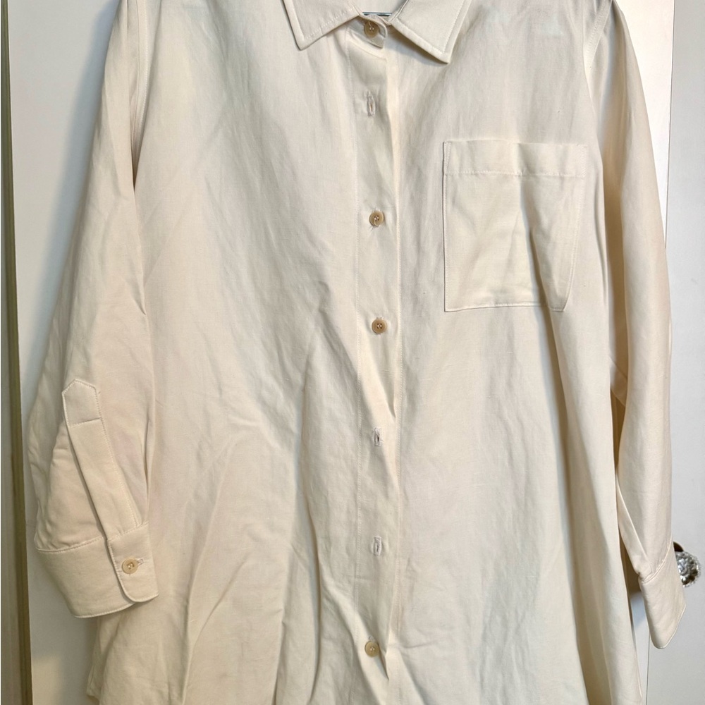 OZMA Ivory Collared Shirt